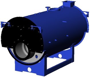 Wetback boiler 3D model